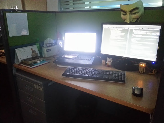 My new workdesk at the 24th Floor Office.