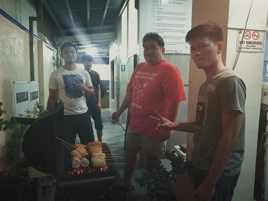 MC, Sir Verto, and Mac grilling