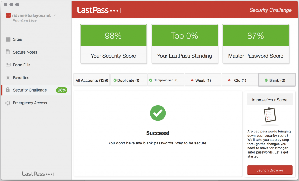 LastPass Score