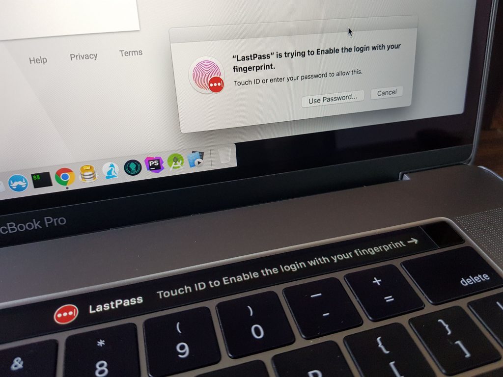 LastPass Fingerprint Authentication