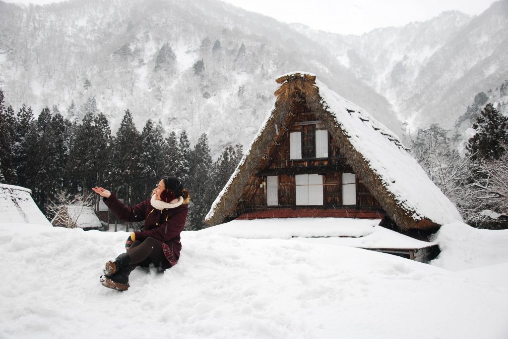 Jenny enjoying the snowfall