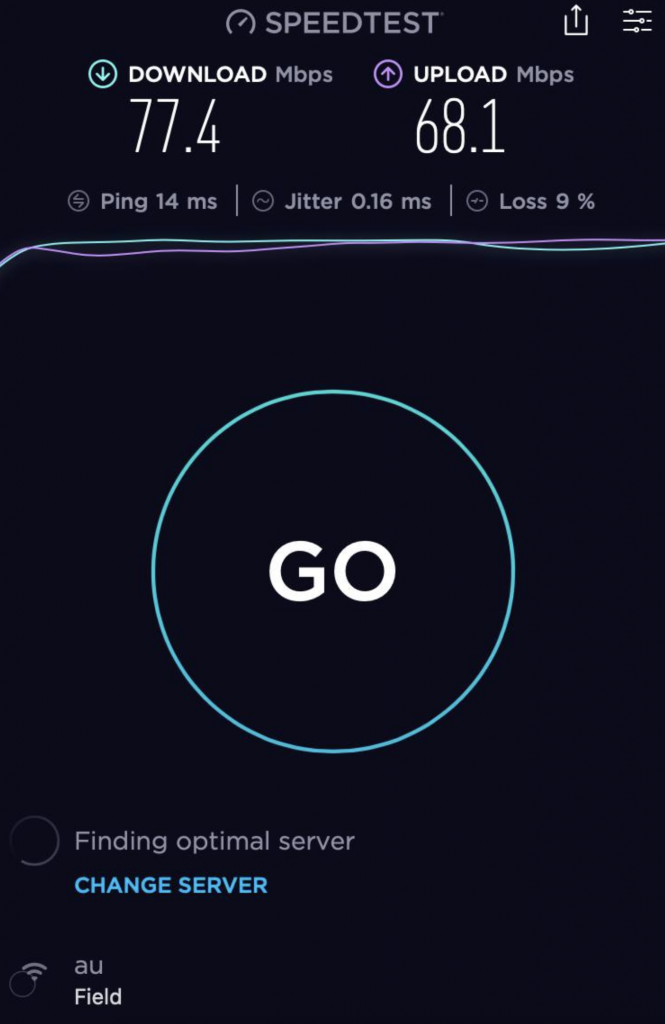 Au Hikari Speedtest